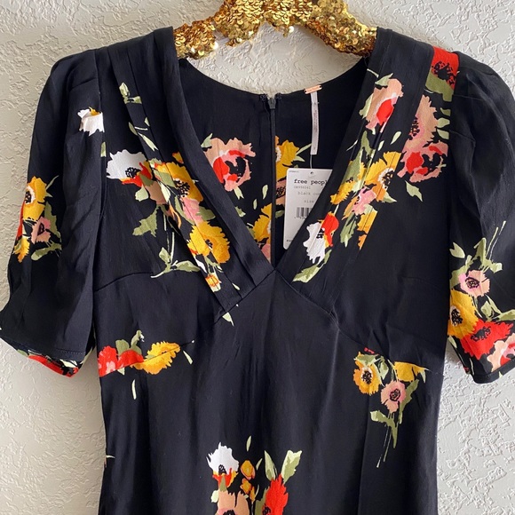 NWT Free People Garden Floral Mini Dress - Picture 3 of 6